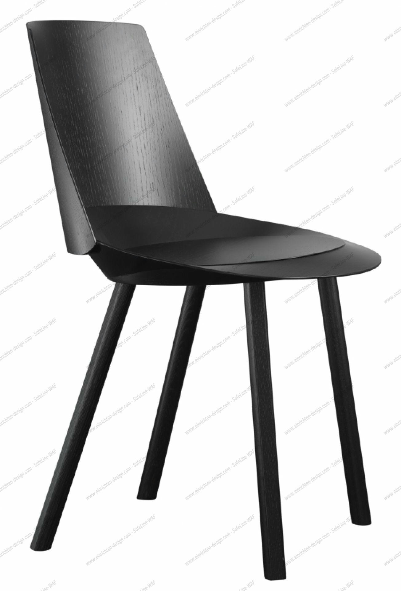 CH04 Houdini chair OAK PAINTED BLACK e15 SINGLE PIECES